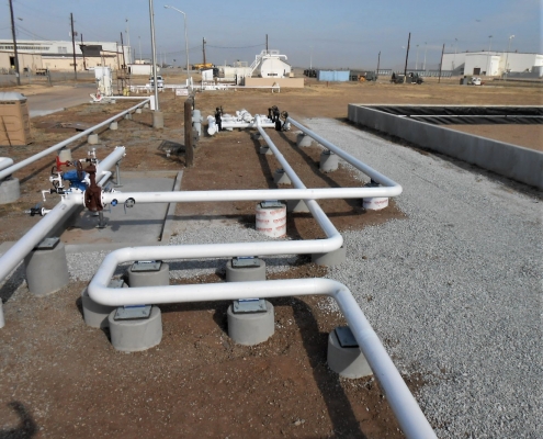 above ground fuel transfer pipeline at the Atlas Air Force Base