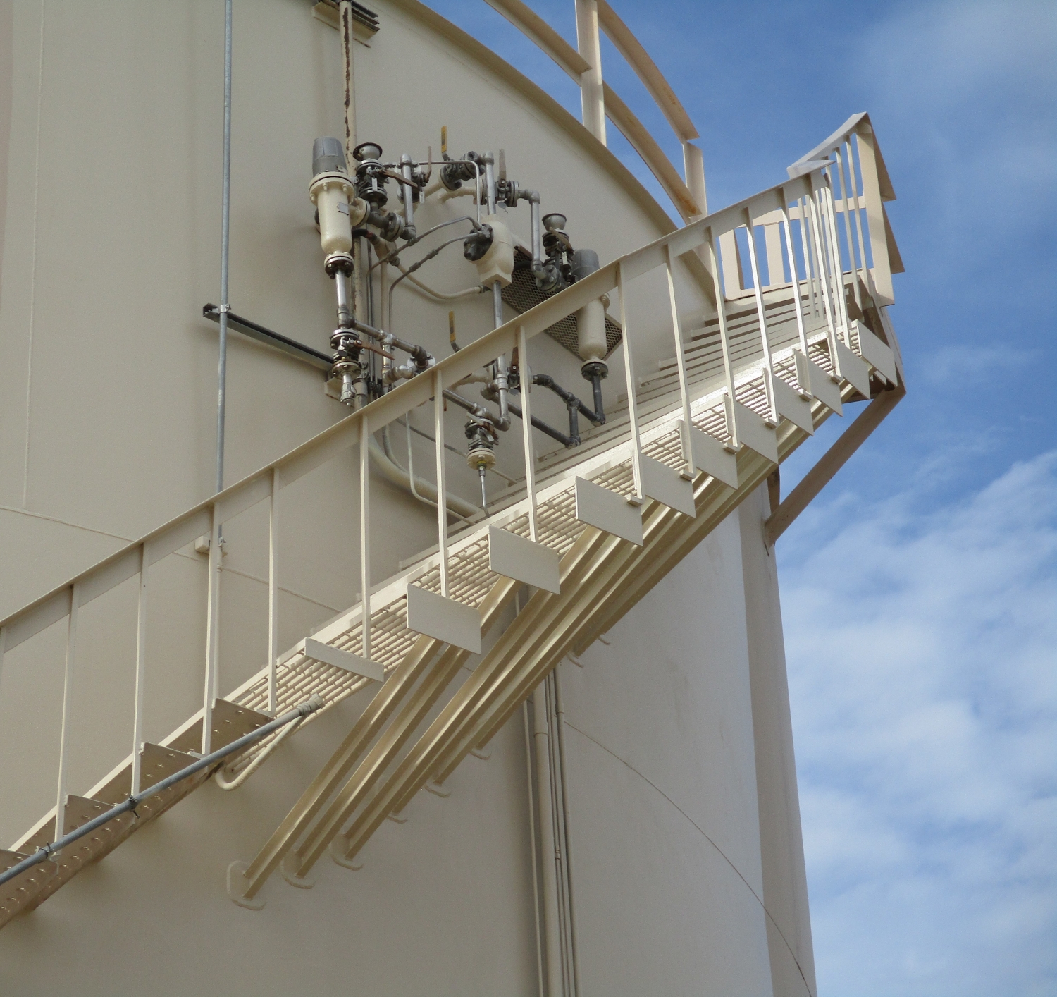 Repaired stairs on the Fuel tank at the Andrews Air Force Base