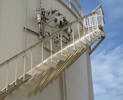 Repaired stairs on the Fuel tank at the Andrews Air Force Base