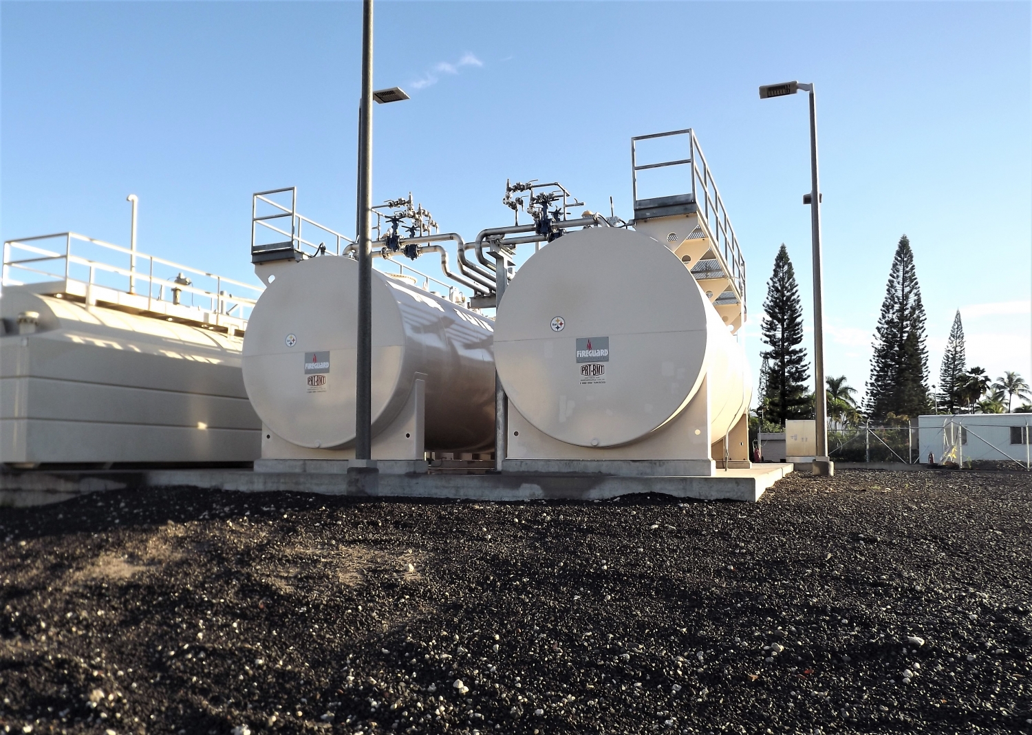 two new 15,000 Gallon double wall above ground fuel storage tanks