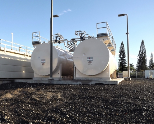 two new 15,000 Gallon double wall above ground fuel storage tanks