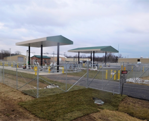 A fueling facility at Camp Atterbury