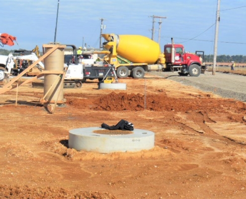 drains for the refueler parking facility