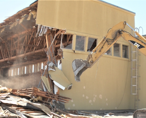 demolishing a fueling facility