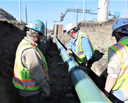 Working on the replacement fuel pipeline for the Minot Air Force Base