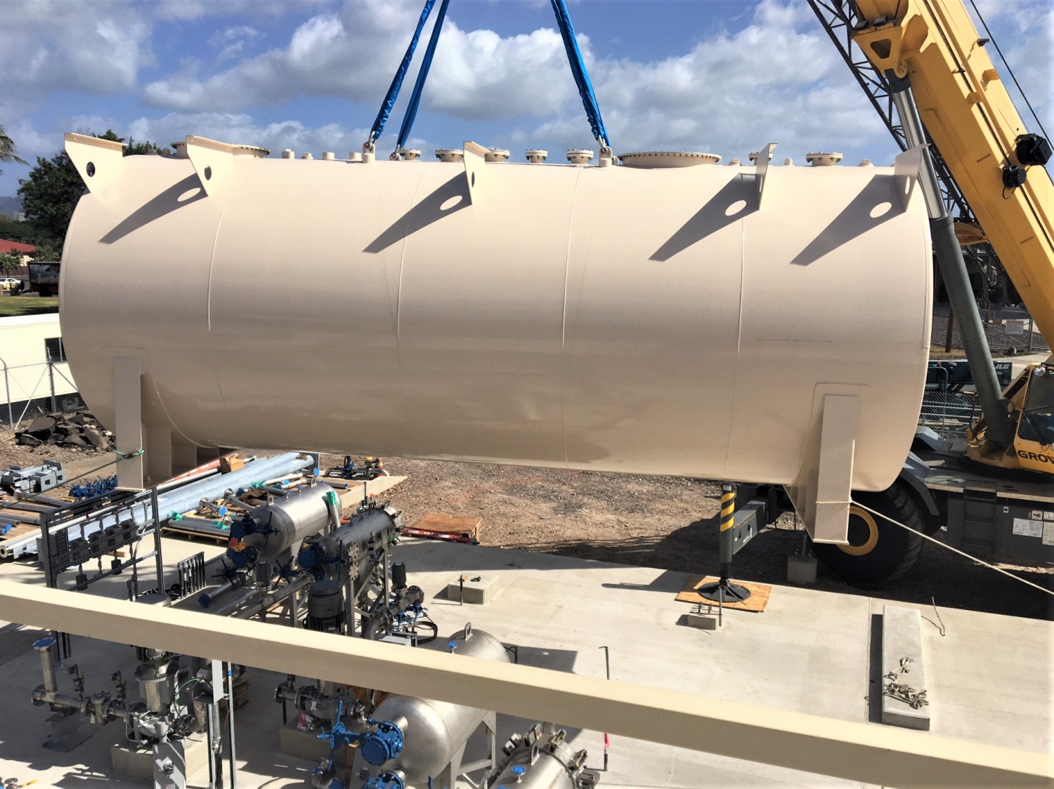 Installing a 15,000 gallon fuel storage tank