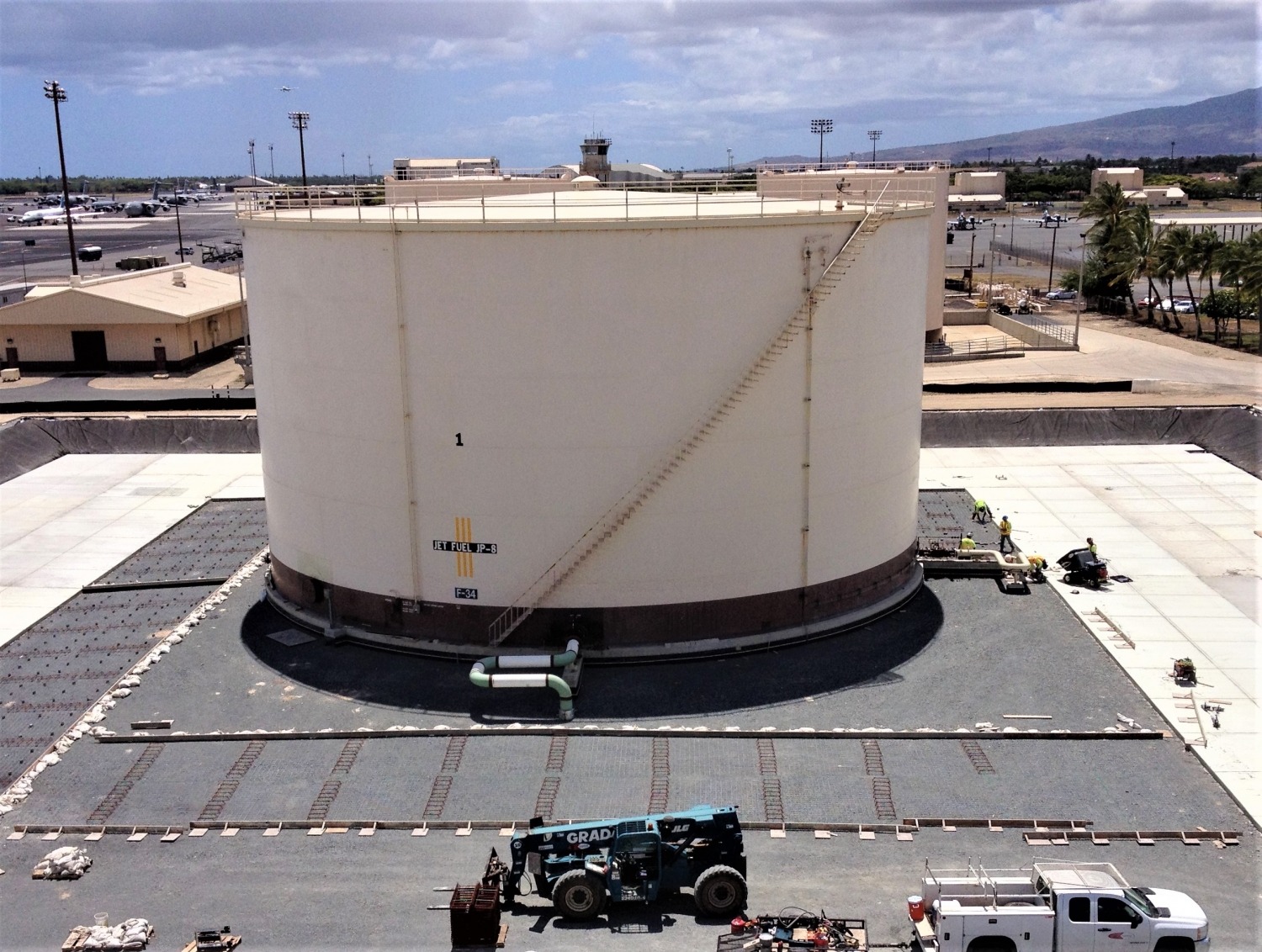 A new Fuel Storage Tank at the Hickman Air Force Base