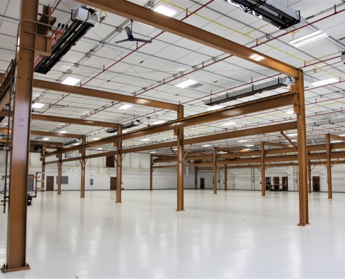 interior of the F-16 maintenance hangar facility