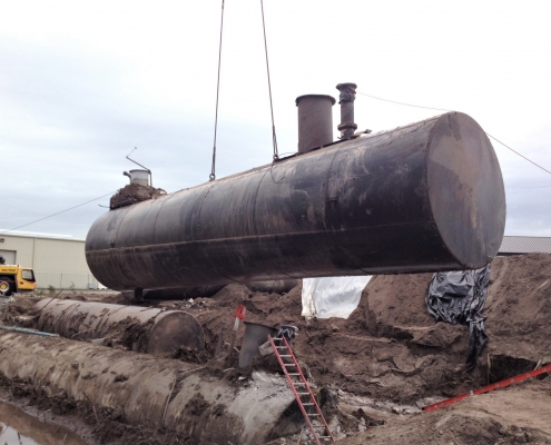 removing an underground fuel tank