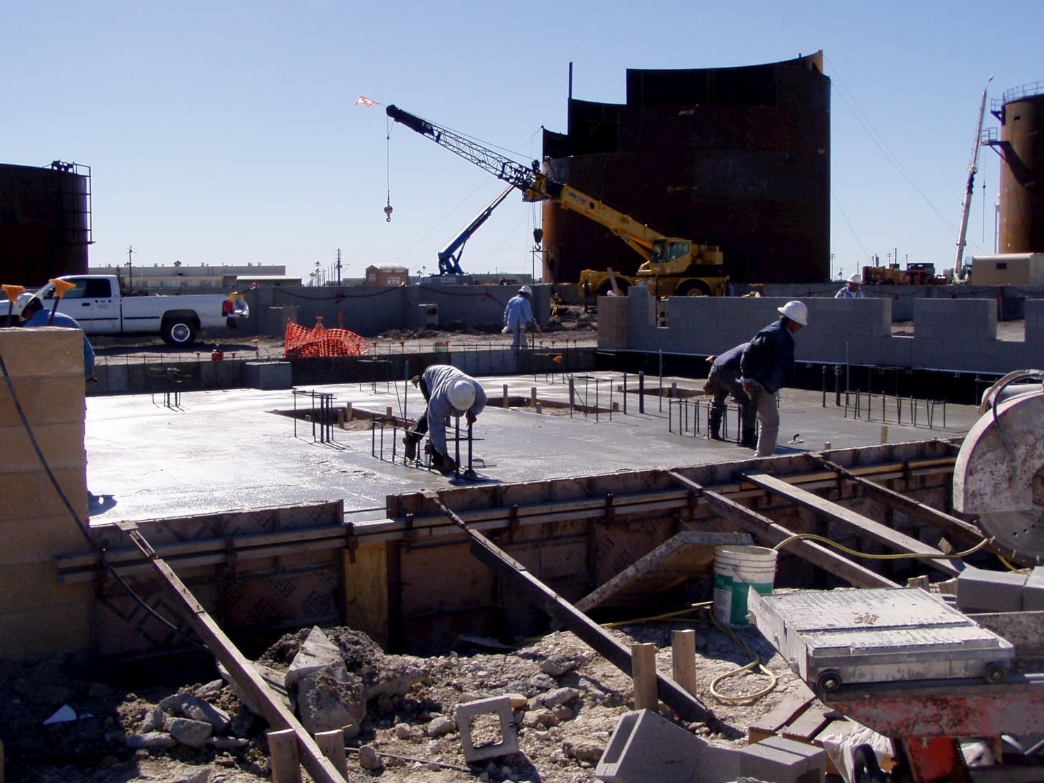 A Jet Fuel Pumphouse being built