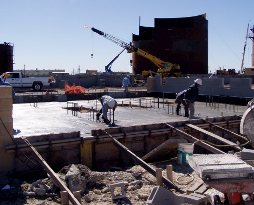 A Jet Fuel Pumphouse being built