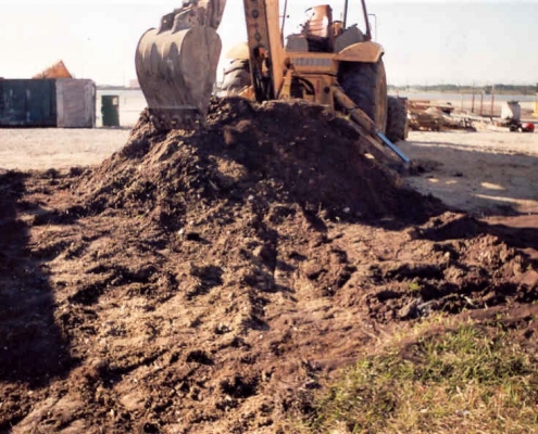 demolishing 3 cut and cover underground fuel storage tanks