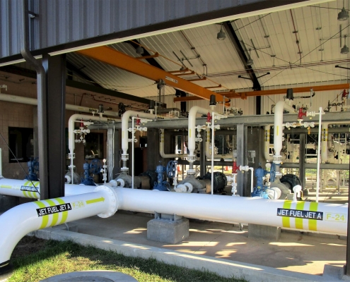 Fuel pipeline in a fuel pumphouse