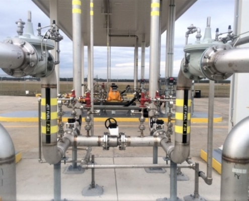 A Jet fuel refill station at the Naval Air Station in Pensacola Florida