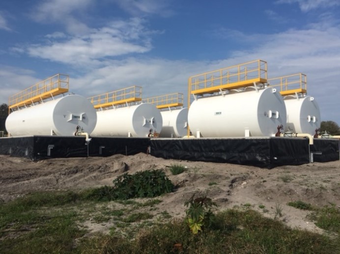 A new bulk fuel storage facility at the Cape Canaveral Air Force Station