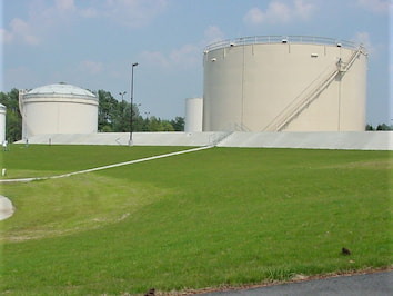 Fuel tanks built on the Pope Air Force Base