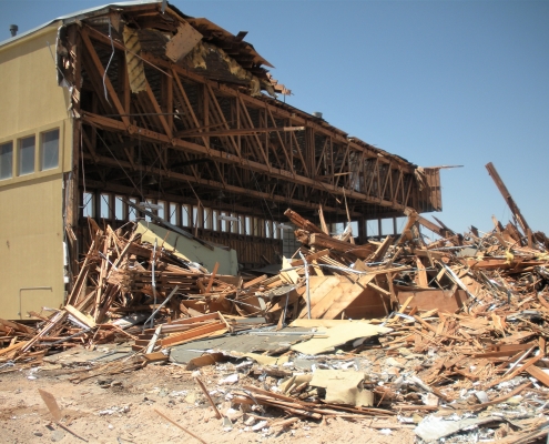 demolishing a fueling facility