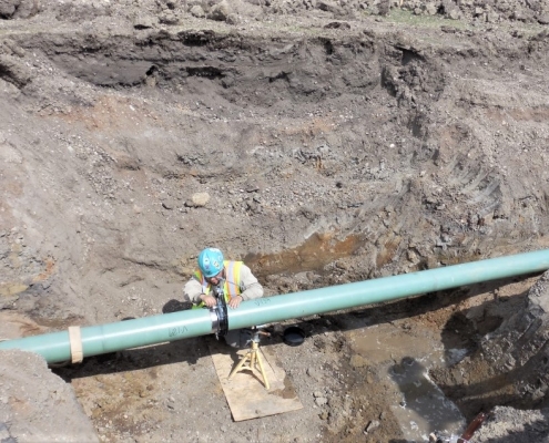 Replacing the fuel pipeline at the Minot Air Force Base