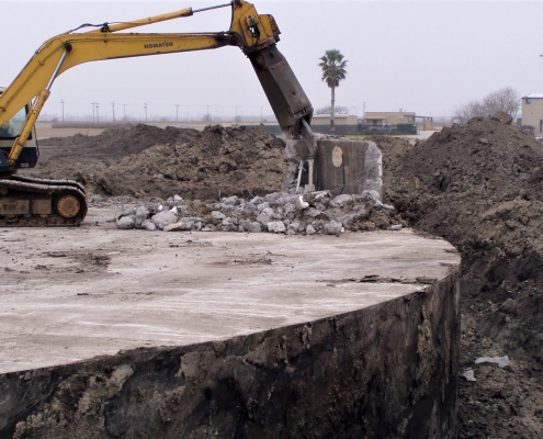 demolishing a fueling facility